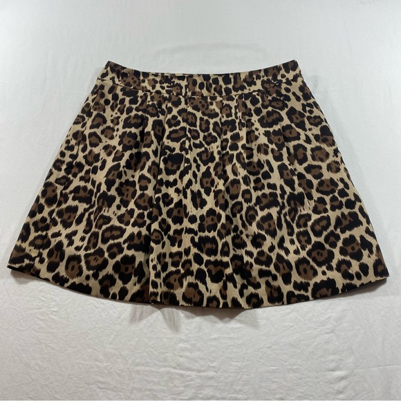 Banana Republic Skirt Women’s 6  Animal Print Mini Full pleated zipper Skirt - Picture 9 of 9